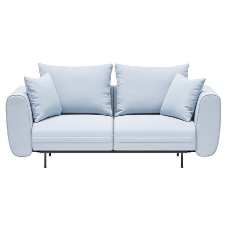 canapé professionnel 2 places bleu clair avec accoudoirs larges – Lotus
