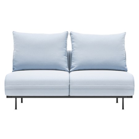 canapé professionnel 2 places bleu clair sans accoudoirs  – Lotus