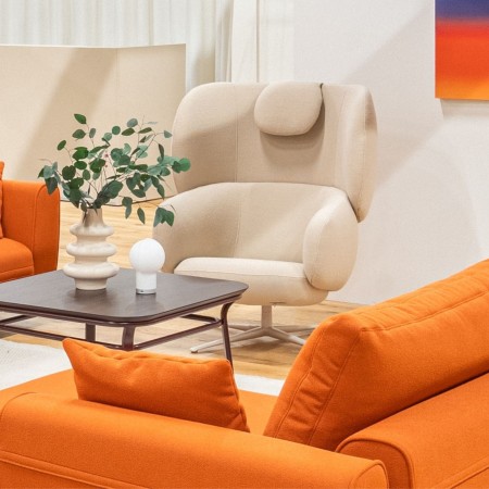 Fauteuil lounge pivotant avec appuie-tête intégré – Grand Grace