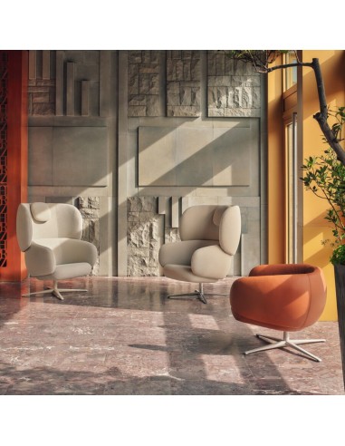 Fauteuil lounge pivotant avec appuie-tête intégré – Grand Grace