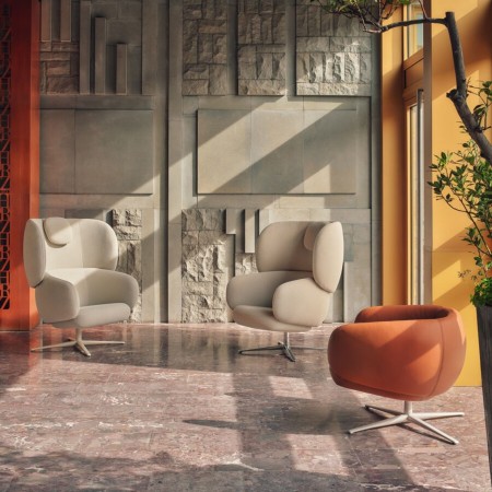 Fauteuil lounge pivotant avec appuie-tête intégré – Grand Grace