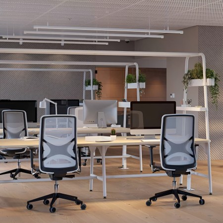 Table de bureau pour open space grand format - moderne, pratique, multipurpose ROUND