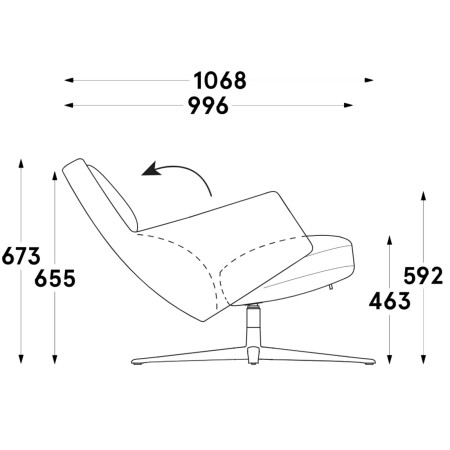 Fauteuils Grand Grace Toro cuir L04 et tissu Atlantic A-61270 RAL0608005 sur base blanche – monbureau