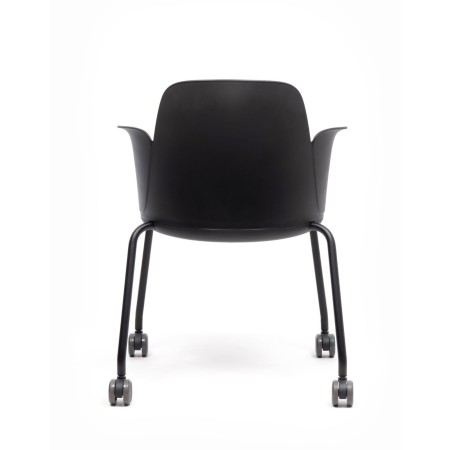 Siège de réunion avec roulettes et accoudoirs pour longues séances - Haali