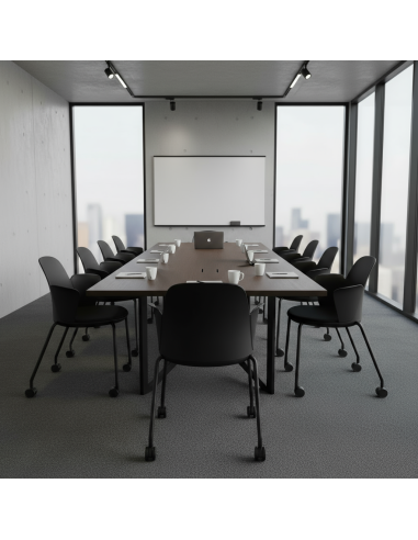 Salle de conférence avec chaises Haali avec accoudoirs et roulettes - confort et simplicité