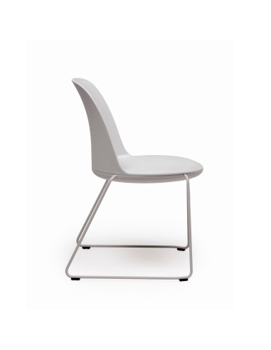 Chaise Haali HL 270 empilable blanche en plastique – vue latérale