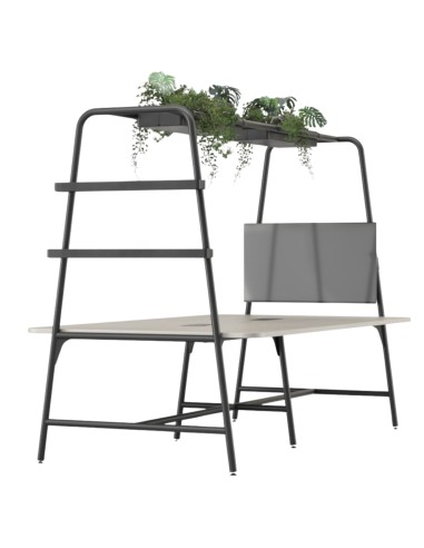 Table haute 2400x1400 mm ROUND – Design modulaire et mobile