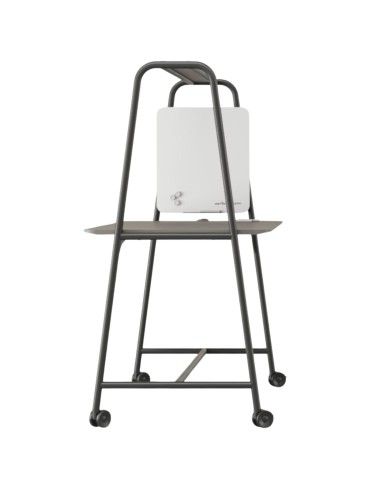 Table haute pour réunion avec roulettes et tableau blanc - ROUND Multipurpose