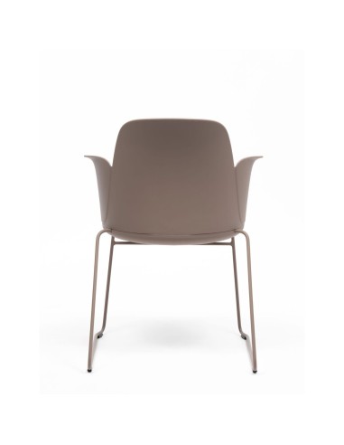 Chaise empilable design Haali HL 270 P avec coque recyclée et pieds luge - dos