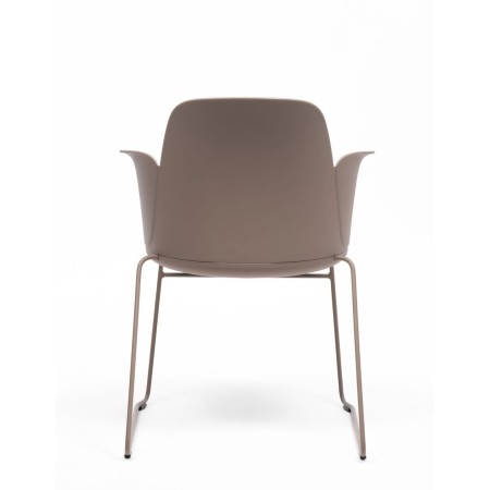 Chaise empilable design Haali HL 270 P avec coque recyclée et pieds luge - dos