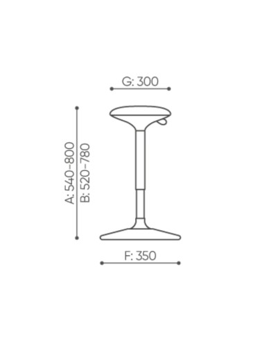 Dimensions du tabouret associé à la cabine Flathouse. - Flathouse