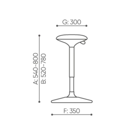 Dimensions du tabouret associé à la cabine Flathouse. - Flathouse