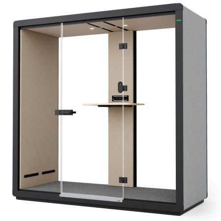 Cabine Flathouse pour deux personnes avec aménagement intérieur clair. - Flathouse