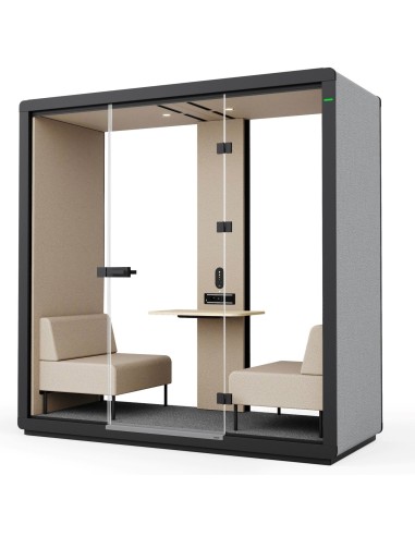 Cabine acoustique Flathouse deux places avec table intégrée. - Flathouse