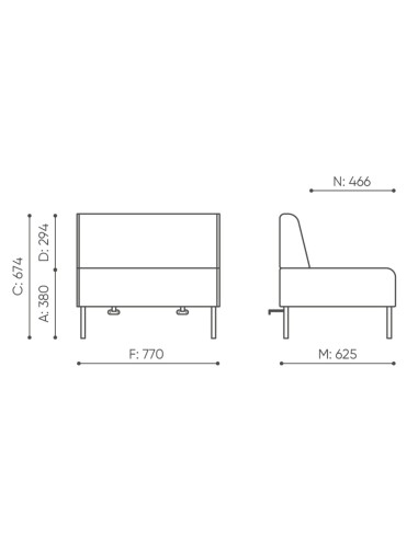 Dimensions du tabouret assorti à la cabine Flathouse. - Flathouse