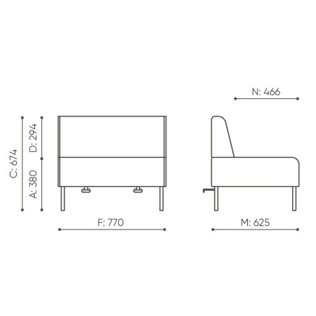 Dimensions du tabouret assorti à la cabine Flathouse. - Flathouse
