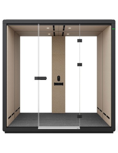 Cabine acoustique Flathouse à deux fauteuils, espace collaboratif isolé. - Flathouse
