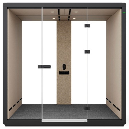 Cabine acoustique Flathouse à deux fauteuils, espace collaboratif isolé. - Flathouse