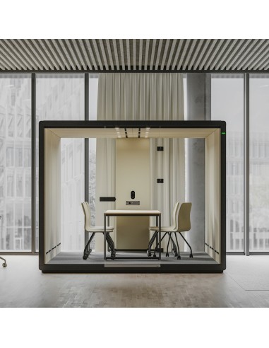 Cabine acoustique Flathouse installée dans un espace de travail moderne. - Flathouse