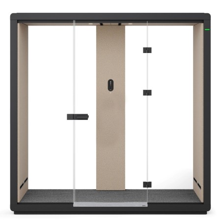 Cabine Flathouse spacieuse avec assises face à face et table intégrée. - Flathouse