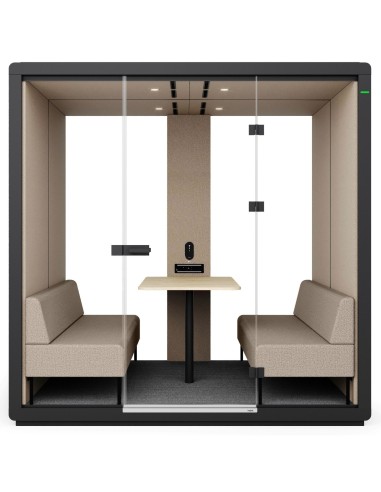 Cabine acoustique Flathouse avec portes vitrées et isolation complète. - Flathouse