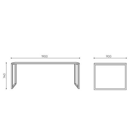Dimensions de la cabine acoustique Flathouse, vue frontale et latérale. - Flathouse