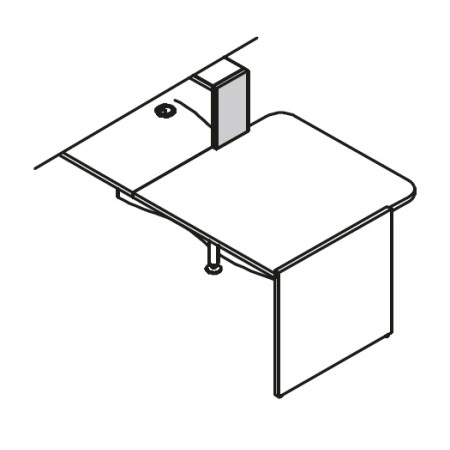  Joue de finition droite L. 21,6 x P. 2,8 x H. 36,3cm
