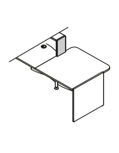 Joue de finition droite L. 21,6 x P. 2,8 x H. 36,3cm