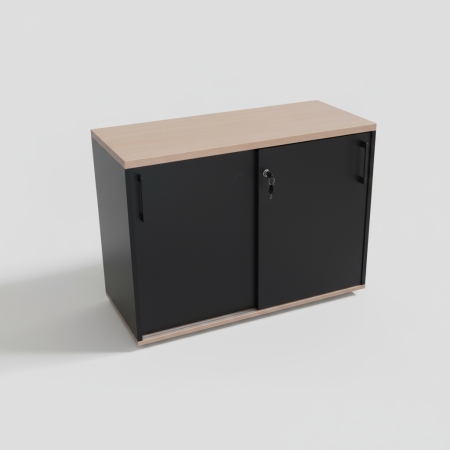 Armoire de rangement à portes coulissantes L. 80 x H. 74cm