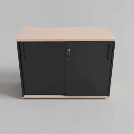 Armoire de rangement à portes coulissantes L. 80 x H. 74cm 2