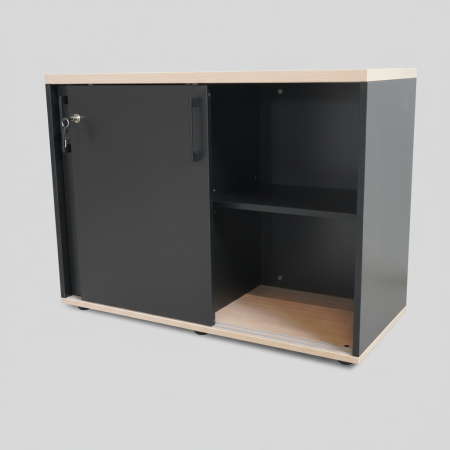 Armoire de rangement à portes coulissantes L. 80 x H. 74cm