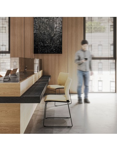 Chaise Fendo FD 271 avec housse capitonnée en salle d'accueil