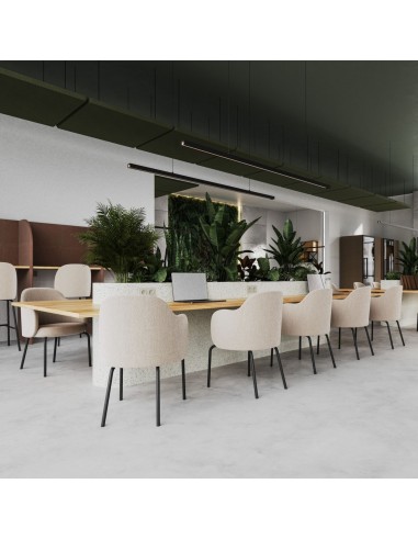 Chaise de réunion avec accoudoirs – modèle blanc en tissu Flos FS KP 215