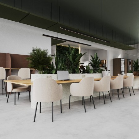 Chaise de réunion avec accoudoirs – modèle blanc en tissu Flos FS KP 215