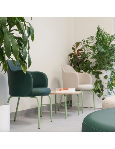 Chaise Flos FS KP 215 en tissu vert – idéale pour espace détente
