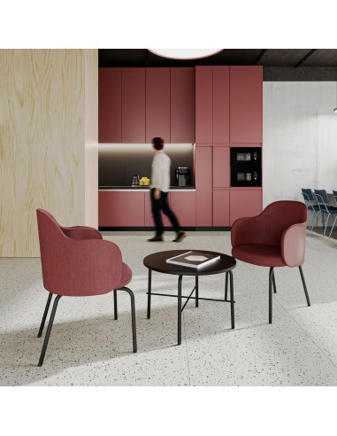 Flos FS KP 215 en rouge – siège rembourré pour bureau ou coworking