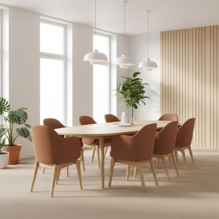 Chaise Flos en bois dans un intérieur professionnel moderne