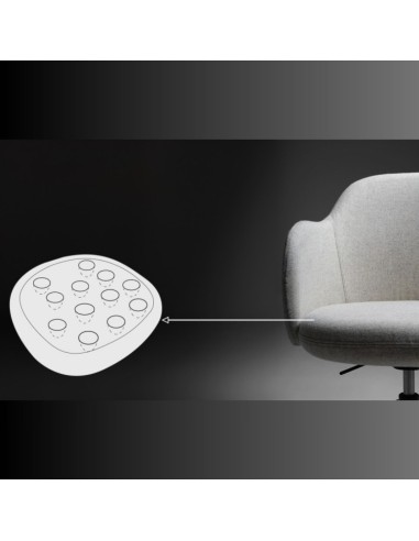 Détail du rembourrage généreux de la chaise Flos FS KP