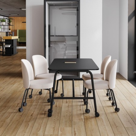 Chaise Flos FS K 260 sans accoudoirs avec piétement tubulaire noir 2