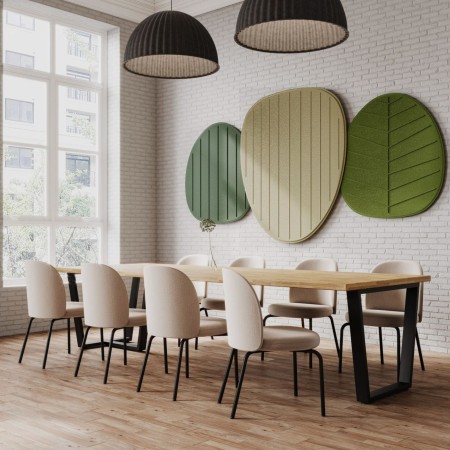 Chaise Flos FS K 215 en finition cuir beige vue de 34 2