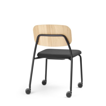 Chaise empilable Hens pour espaces collectifs vue de dos