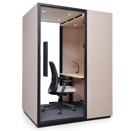 Cabine acoustique Quadra dans un espace de bureau moderne. - Quadra