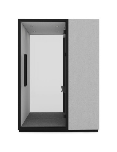 Vue en angle de la cabine Quadra avec toit équipé. - Quadra