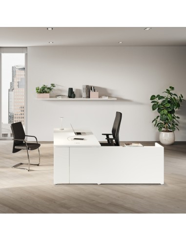 Bureau direction Delta avec meuble de service intégré – Design premium