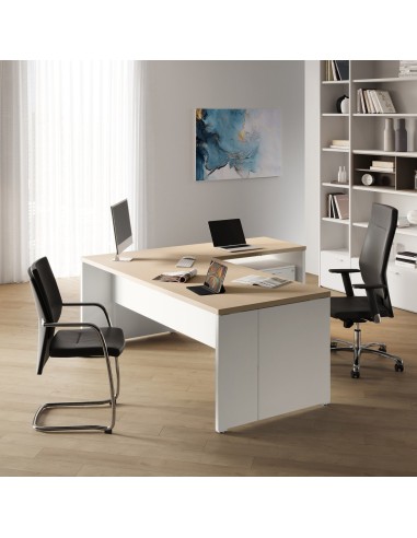 Bureau direction Delta avec meuble de service intégré – Design premium