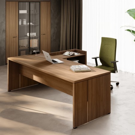 Bureau direction Delta avec meuble de service intégré – Design premium