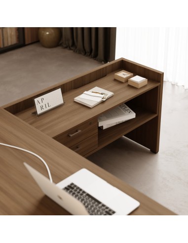 Bureau direction Delta avec meuble de service intégré – Design premium