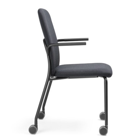 Vue latérale de la chaise Hens HS 260 H avec piètement mobile