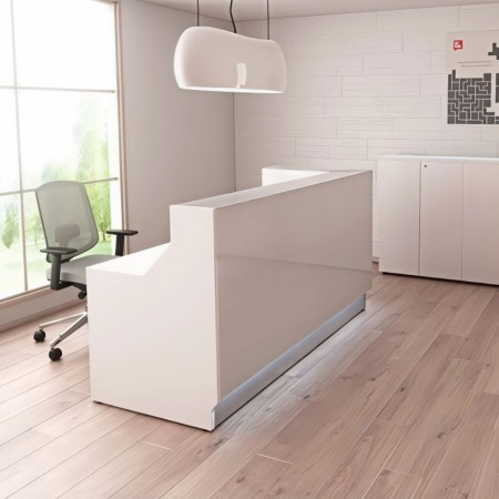 Meuble de réception noir avec led intégrée 2