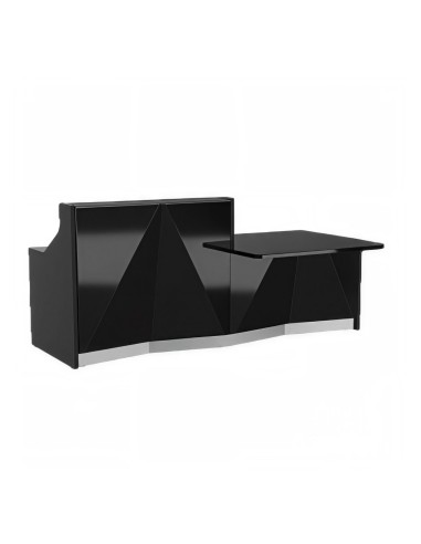 Meuble d'accueil blanc avec tablette intégrée